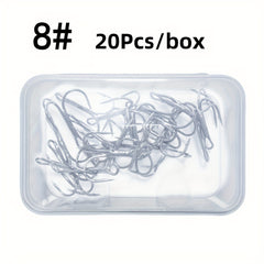 20pcs Outdoor Fishing Treble Hook Three claw Hook Silvery With Barbs