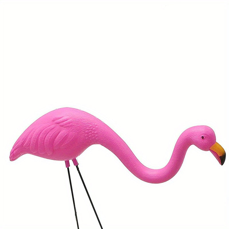 Small Pink Flamingo Yard Ornament Stakes Mini Lawn Plastic Flamingo Statue