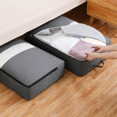 Bed Bottom Storage Bag Clothes Quilt Storage Bag With Transparent Window