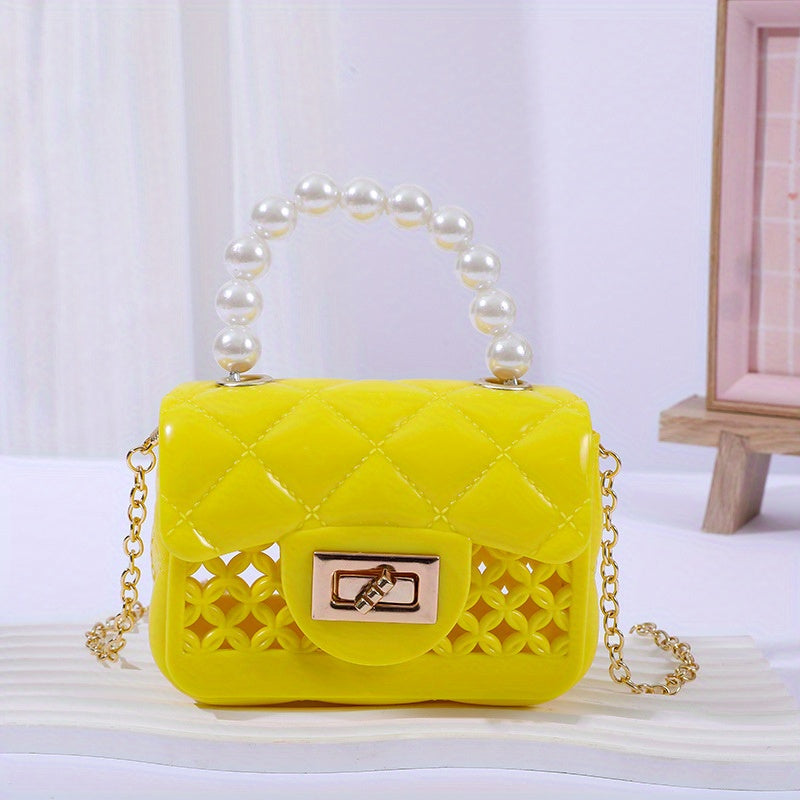 Pearl Chain Crossbody Bag Mini Handbag for Girls