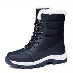 Women's Faux Fur Lined Snow Boots Warm Winter Outdoor Hiking Boots