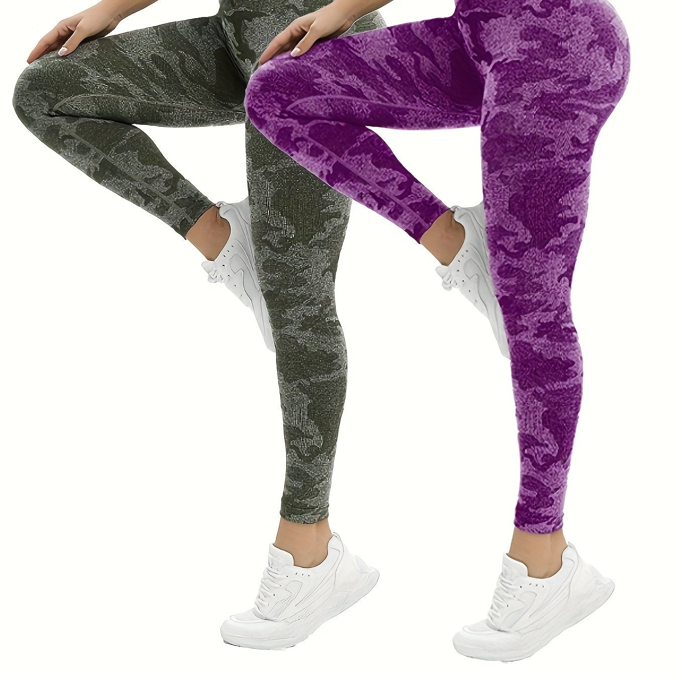 Camouflage High Waist Butt Lifting Yoga Pants Fitness Sports Activewear