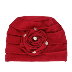Ladies Pearl Bandana Hat Solid Beanie Valentines