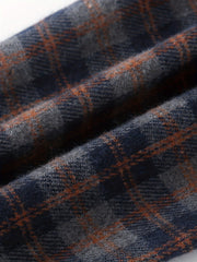 Boys Flannel Plaid Plush Pants Elastic Waist Kids Clothes