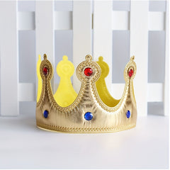 4pcs Golden King Crowns Party Masquerade Dress Up