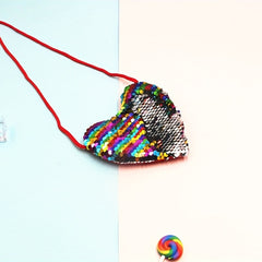 Kids Sequin Heart Crossbody Bag Coin Purse for Girls