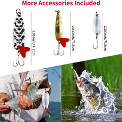 23pcs Fishing Lures Kit Tackle Box for Bass Trout Salmon Fishing Accessories