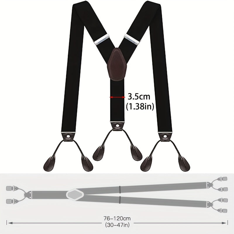 Vintage Suspenders For Men Wedding Party Tuxedo Y Back Wide Braces Dad Hus