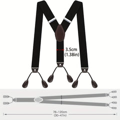 Vintage Suspenders For Men Wedding Party Tuxedo Y Back Wide Braces Dad Hus