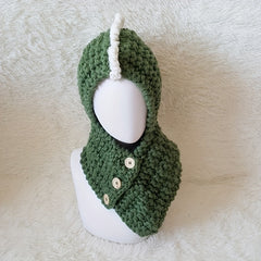 Dino Knitted Hat & Neck Gaiter Combo for Kids