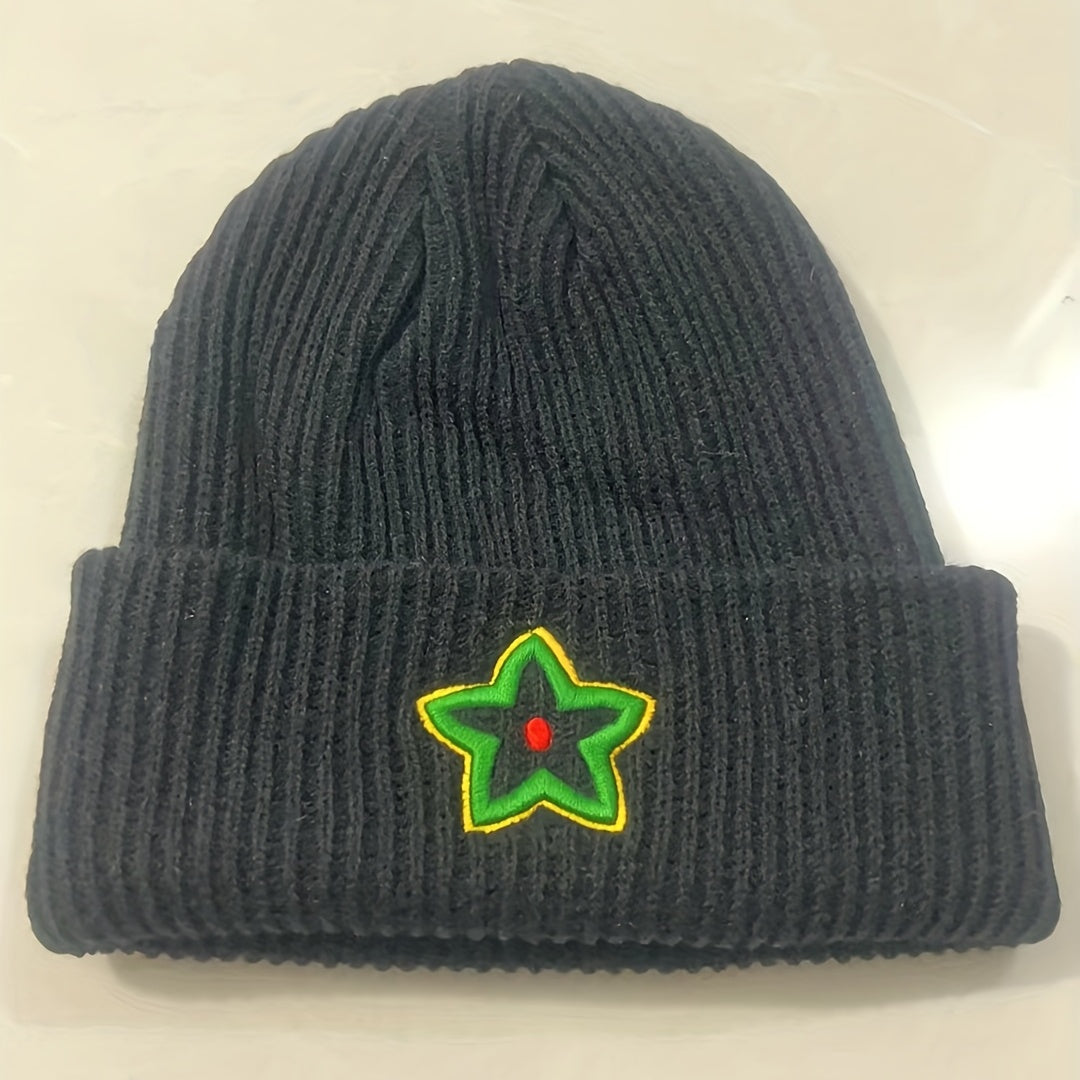 3D Embroidered Knitted Hat Ear Protection Japanese Anti Cold Woolen Hat
