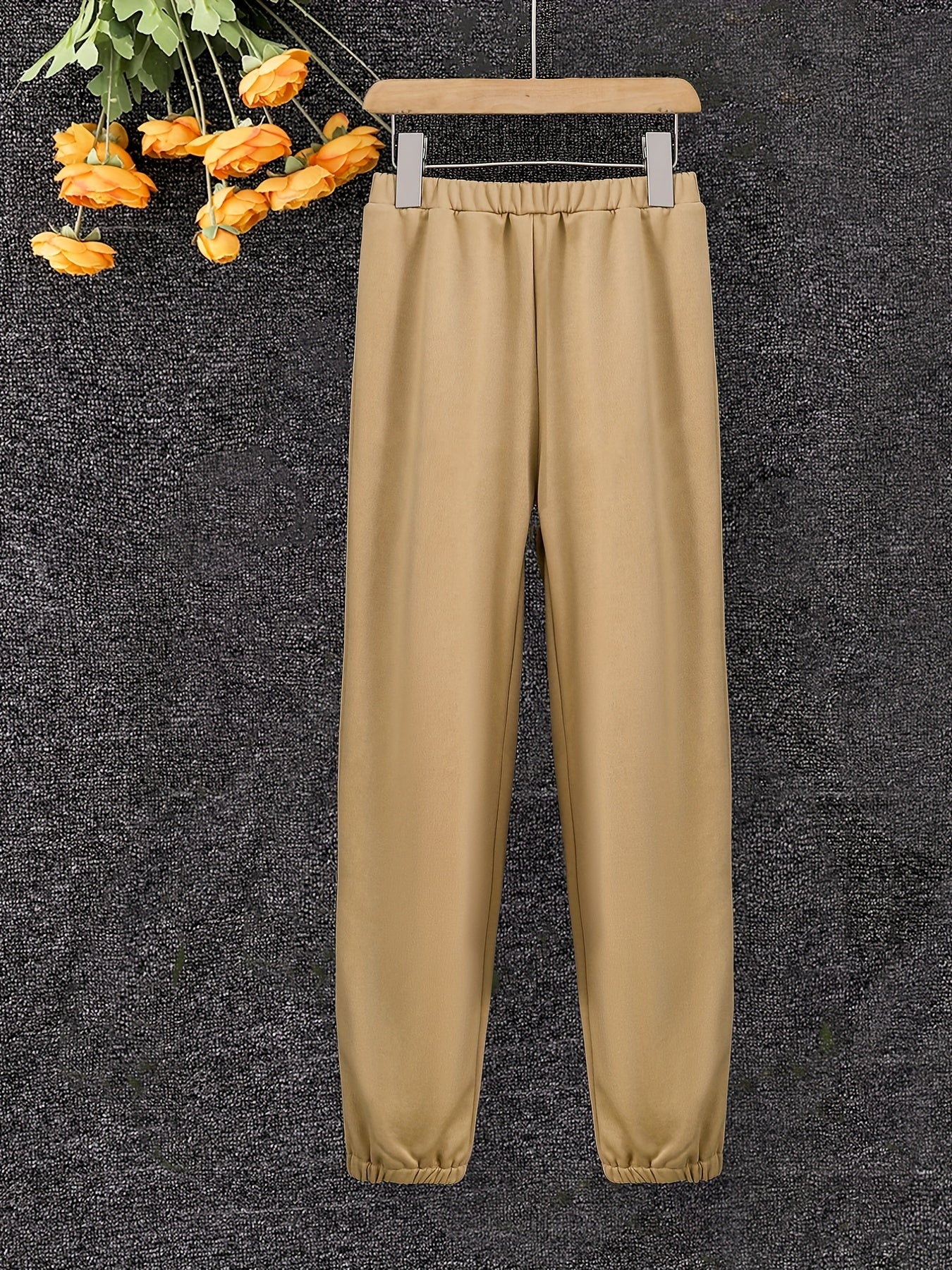 Girls ''Love Never Fails'' Letter Long Pants