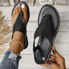 Women's Stylist Flip flop Sandals Comfy Elastic Band Slip on Flat Beach Sandals