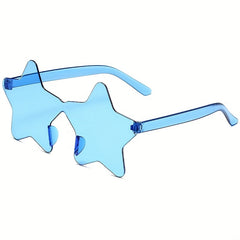 Star Rimless Sunglasses For Women Men UV400