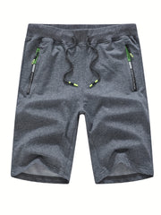 Men's Loose Sports Shorts with Zipper Pocket