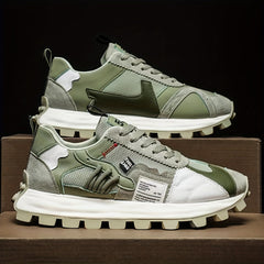 Men's Mesh Lace-up Walking Shoes Outdoor Sneakers