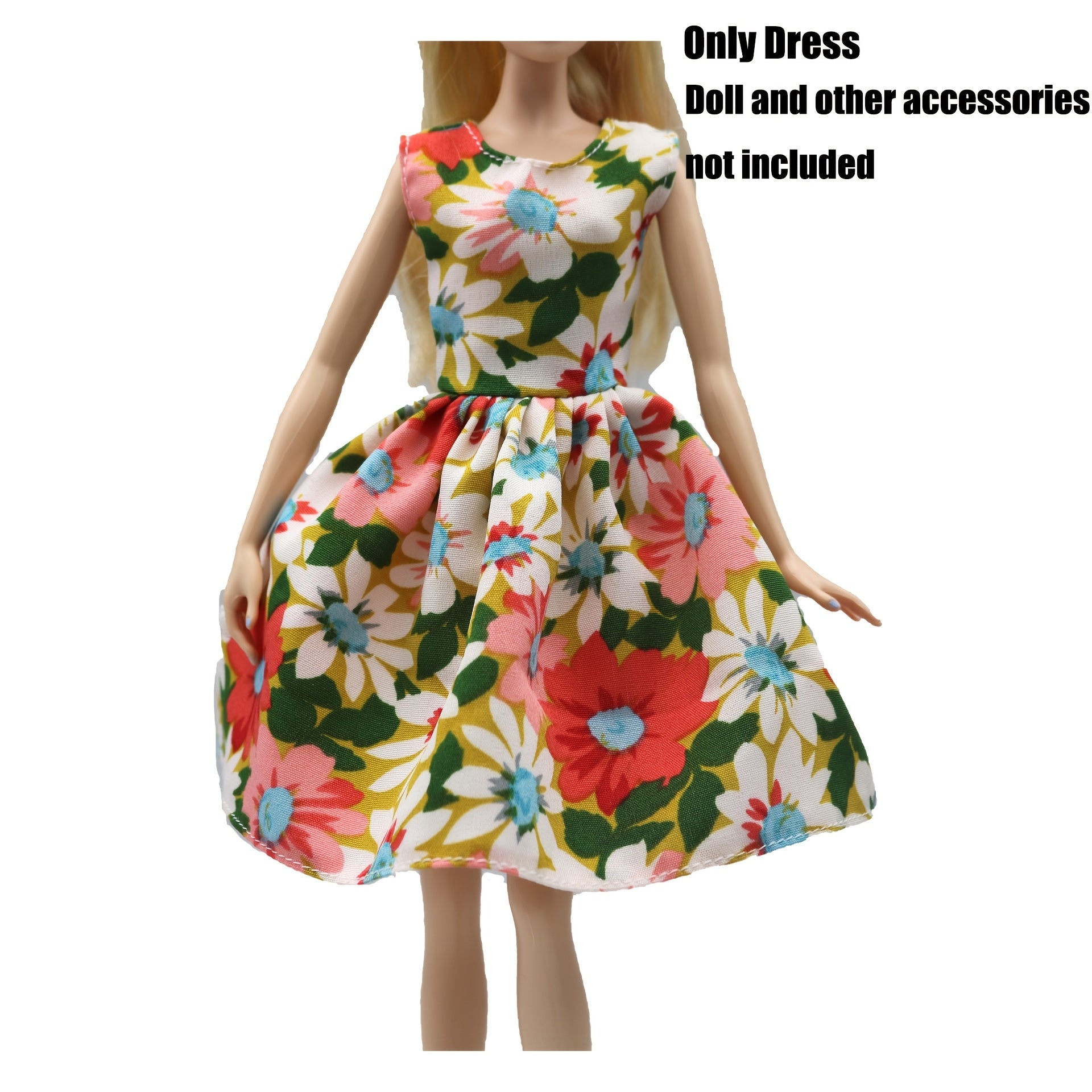 Floral Doll Dress Party Clothes for 11-12 Inch Dolls