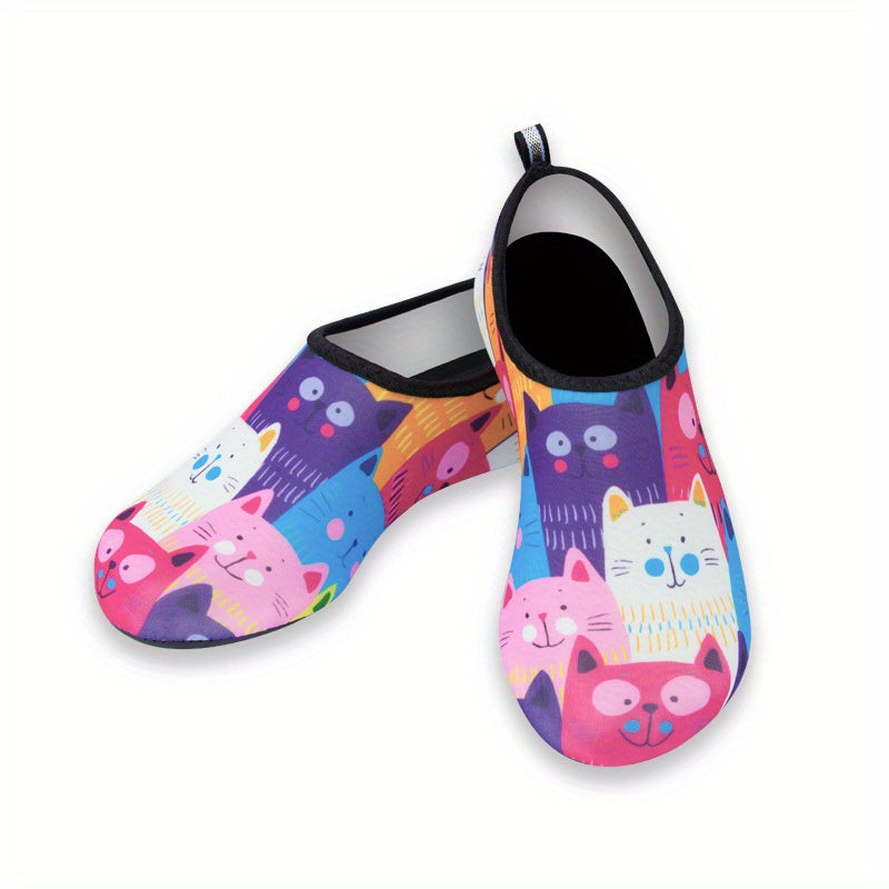 Floral Pattern Water Shoes for Kids & Adults - Quick Dry Non Slip Lightweight