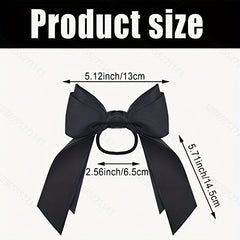 6pcs Satin Bow Knot Hair Tie Elastic Band Ponytail Holder Hair Accessories