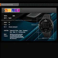 Unisex Waterproof Military Digital Watch