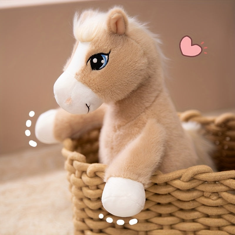 Big Eyed Horse Plush Doll Stuffed Animal Toy Kids' Birthday Gift