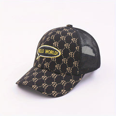 Kids Letter Embroidery Baseball Cap Mesh Sun Protection Hat