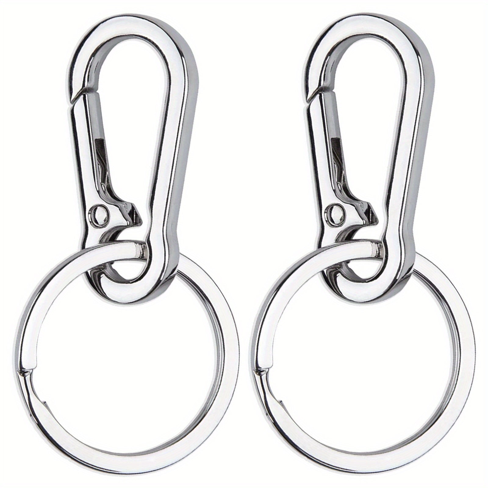 Heavy Duty Metal Keychain Holder for Belt Carabiner with Keyring Clips