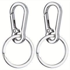 Heavy Duty Metal Keychain Holder for Belt Carabiner with Keyring Clips