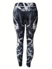 Abstract Printed Yoga Pants Slim Fit High Waist Leggings Women's Activewear