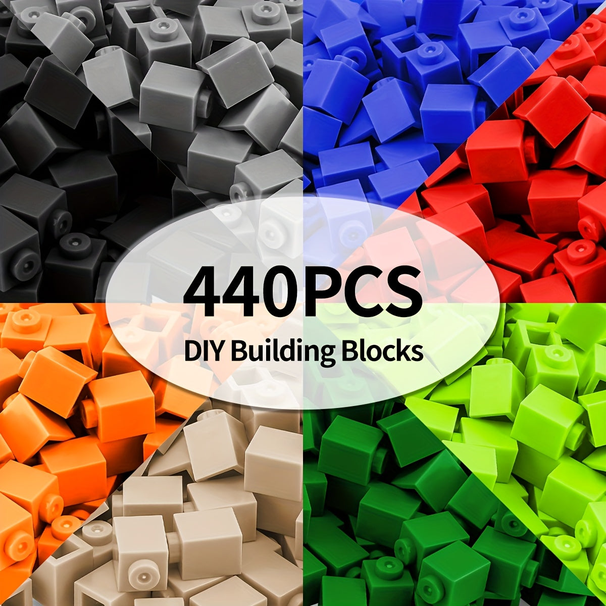 440pcs 1x1 High Brick Building Blocks Toy, Boys Girls DIY Construction Set