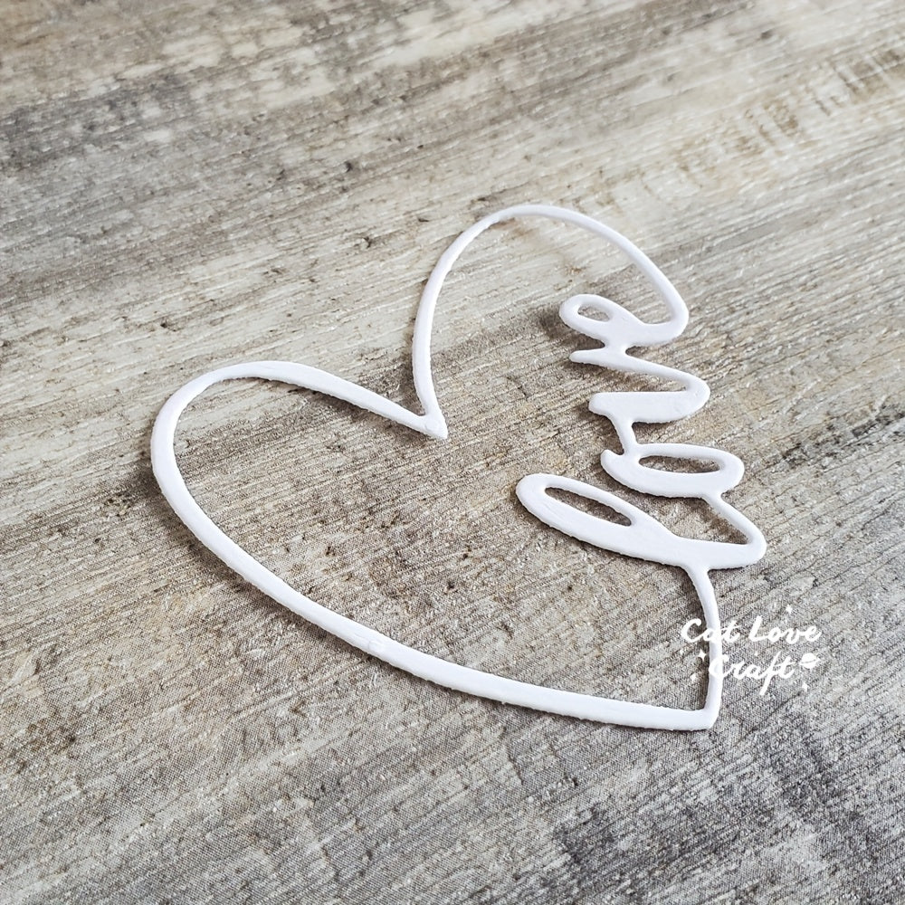 Metal Stencil Heart Love Word Die Cuts DIY Scrapbooking