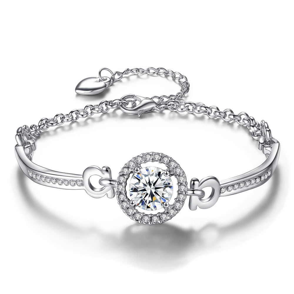 Rhinestone Chain Bracelet Girls Decorative Accessories