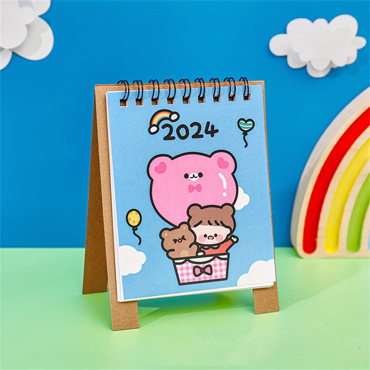 Cartoon Animal Mini Desk Calendar Desktop Ornament Punch Calendar Year