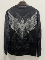 Vintage Graphic Print Men's Sweatshirt Long Sleeve Crew Neck Tops