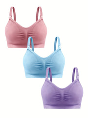Front Buckle Push Up Wireless Bra Set