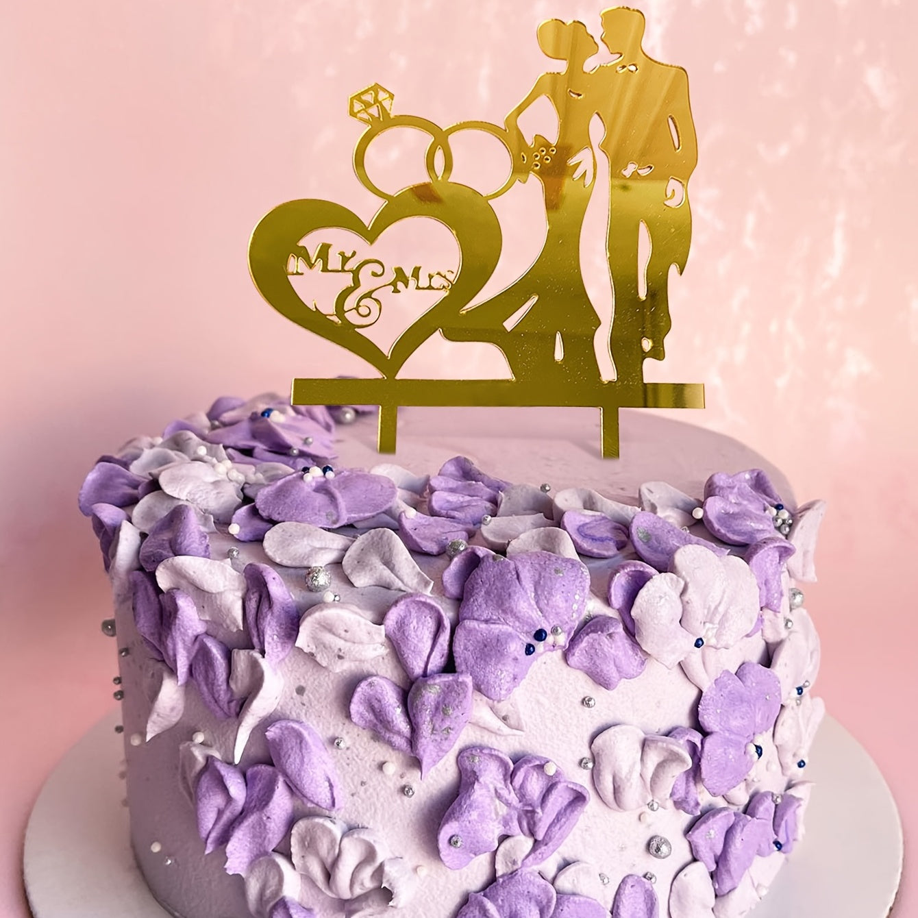 Romantic Mr & Mrs Cake Topper for Special Occasions