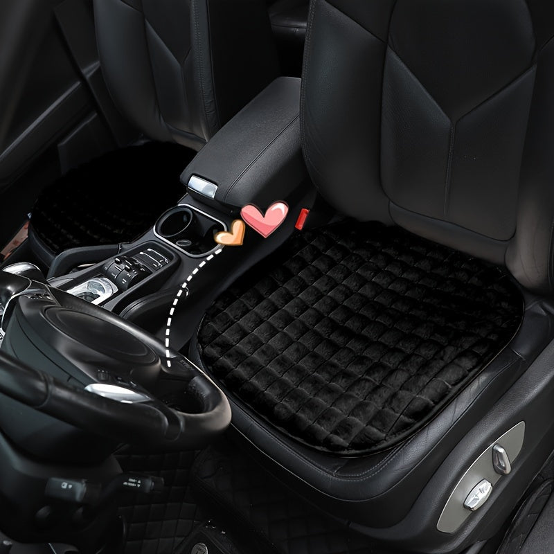 1pc Short Plush Car Warm Seat Cover Car Cushion