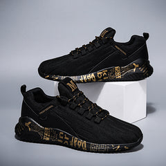 Men's Letter Graphic Lace Sneakers