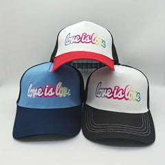 Love Is Love Embroidered Baseball Cap, Adjustable Sunshade Hat