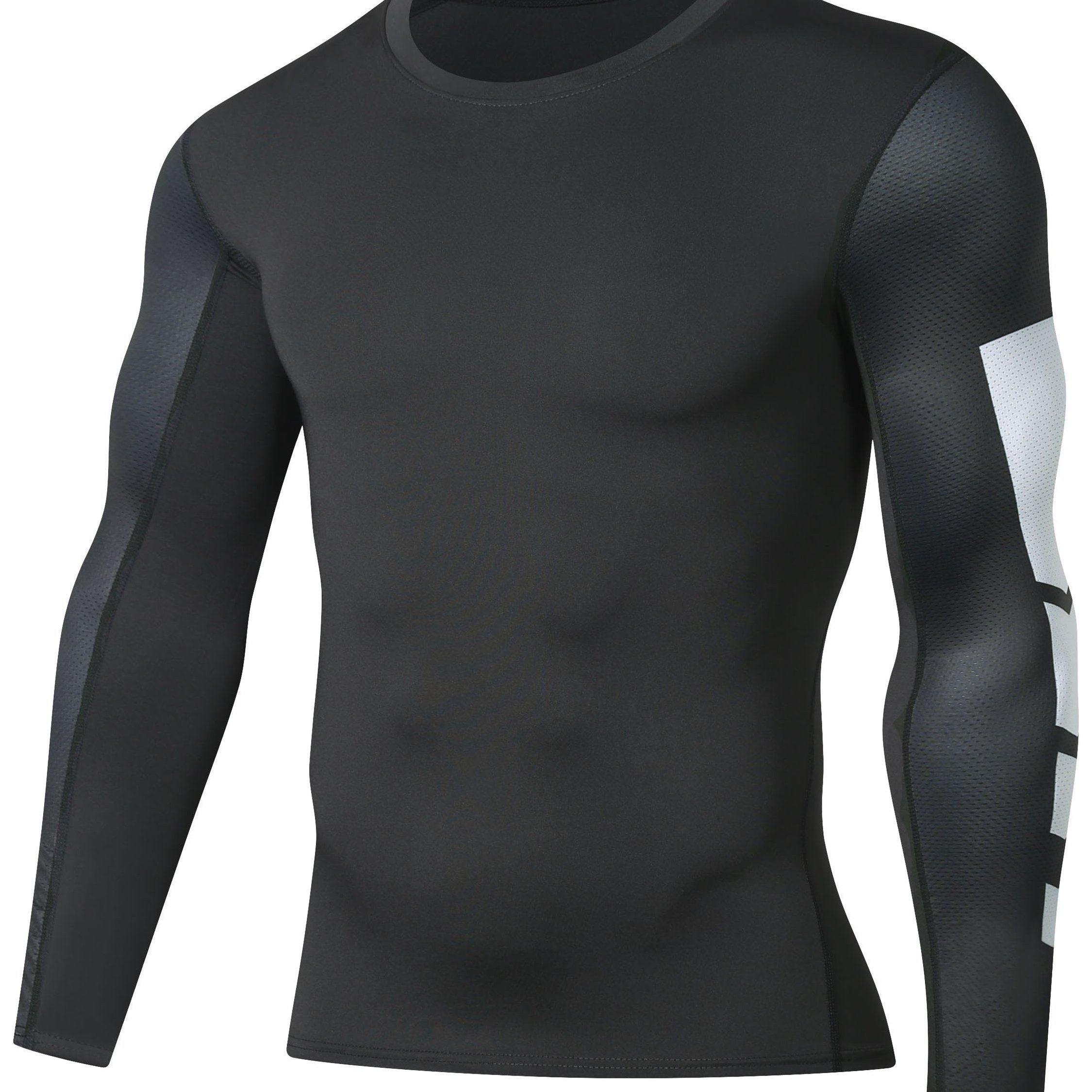 Men's High Stretch Compression Sports Top Moisture Wicking Base Layer