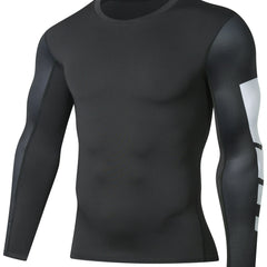 Men's High Stretch Compression Sports Top Moisture Wicking Base Layer