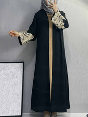 Floral Embroidery Abaya Maxi Robe