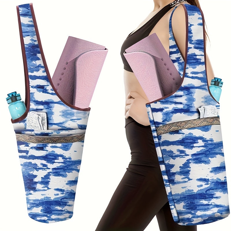 Canvas Yoga Mat Storage Bag Single Shoulder Fitness Bag
