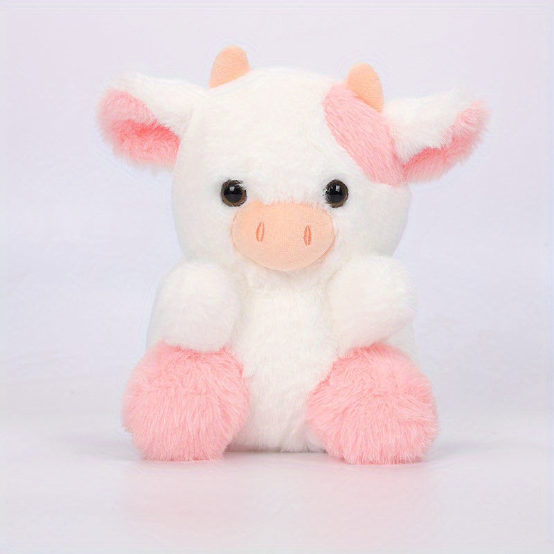 Pink Strawberry Cow Plush Toy - Cute Stuffed Animal for Kids