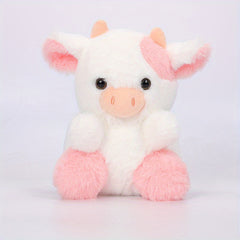 Pink Strawberry Cow Plush Toy - Cute Stuffed Animal for Kids