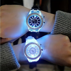 Silicone Luminous Electronic Watch for Students