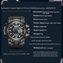 SANDA Boy's Sports Waterproof LED Military Watch