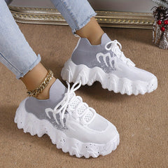 Mesh Breathable Chunky Sneakers Women's Running Shoes