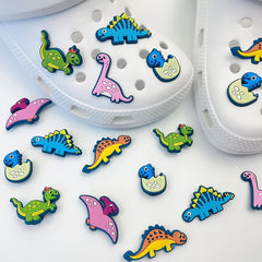 8pcs Dinosaur Shoe Charms PVC Anime Decoration Kids Gift