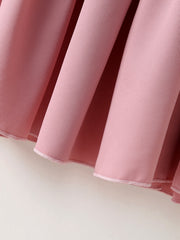 Girls Pink Lace Ruffle Patchwork Dress